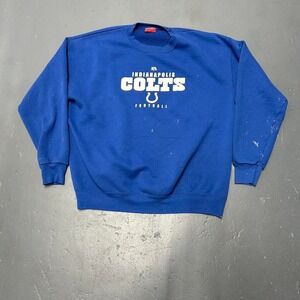 Vintage distressed paint splatter Indianapolis Colts blue Crewneck sweatshirt
